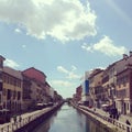 Milan navigli Royalty Free Stock Photo