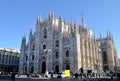 Milan old Italian town cathedral Duomo medieval buildings urban details cityscape architecture history background