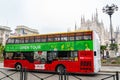 Milan Open Tour bus, double decker bus offering visitors a city tour around the city of Milan, Italy