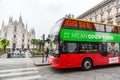 Milan Open Tour bus, double decker bus offering visitors a city tour around the city of Milan, Italy