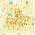 Milan, satellite view, hand drawn