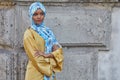 Top model Halima Aden with hijab before Max Mara fashion show, Milan Fashion Week street style on September