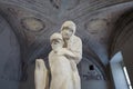 Milan - September 28: The unfinished statue of Michelangelo in the Pieta Rondandini on September 28, 2017 in Milan