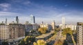 Milan skyline with modern skyscrapers in Porto Nuovo business district, Italy