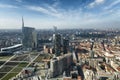 Milan skyline and view of Porta Nuova business district, Italy