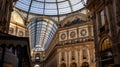 Milan Vittorio Emanuele gallery famous turistico place Royalty Free Stock Photo