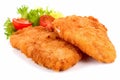 Milanesa - Breaded and fried thin-cut beef or chicken, AI generative