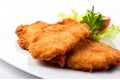 Milanesa - Breaded and fried thin-cut beef or chicken, AI generative