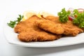 Milanesa - Breaded and fried thin-cut beef or chicken, AI generative