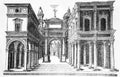 Milanese portico of Ludovic`s time in a vintage book Leonard de Vinci, Eugene Muntz, 1899, Paris