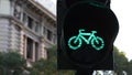 Milano bicycle traffic light turn on and off - Cairoli