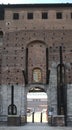 Milano Castle - Castello Sforzesco - popular tourist destination in Milan Royalty Free Stock Photo