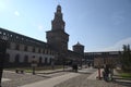 Milano Castle - Castello Sforzesco - popular tourist destination in Milan Royalty Free Stock Photo