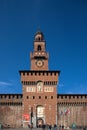 Milano Castle - Castello Sforzesco - popular tourist destination in Milan Royalty Free Stock Photo