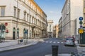 Milano city centre street view Royalty Free Stock Photo