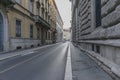 Milano city centre street view Royalty Free Stock Photo