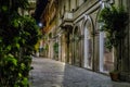 Milano city centre street view Royalty Free Stock Photo