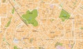 Milano city vector map Royalty Free Stock Photo