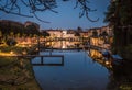 Milano darsena canal water at blue hour