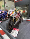 Milano, Italy - 2021 11 27: Eicma Milano Bike Expo Honda HRC CRB 1000 RR FireBlade TT Legend Isle of MAn John McGuinees