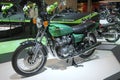 Milano, Italy - 2021 11 27: Eicma Milano Bike Expo old Kawasaki R650