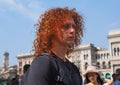 MILANO, Italy: September 21, 2018:Model in Duomo square