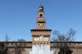 Milano,milan castello sforzesco torre del filarete Royalty Free Stock Photo