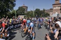 Milan 8 August 2020:  Milano Sanremo cycling race Royalty Free Stock Photo