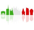 Milano skyline illustrated