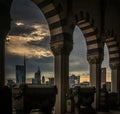 Milano skyline view in a cloudy day with epic sky