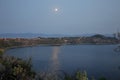 Milazzo - Panorama costiero da Punta Milazzo dopo il tramonto