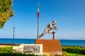 MILAZZO, SIZILY, Italy - 03 October 2023. Memorial to Luigi Rizzo, an Italian naval officer from Milazzo who sank ships as a