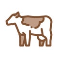 Milch cow icon vector outline illustration