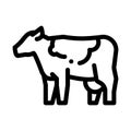 Milch cow icon vector outline illustration