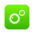 Mildew virus icon green vector Royalty Free Stock Photo