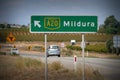 Mildura Road Sign Royalty Free Stock Photo