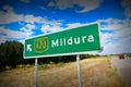 Mildura Road Sign