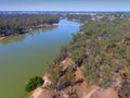 Mildura Weir Aerial View Royalty Free Stock Photo