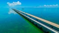 7 mile bridge. Aerial view. Florida Keys, Marathon, USA. Royalty Free Stock Photo