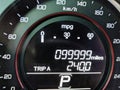 99, 999 Miles on Odometer Royalty Free Stock Photo