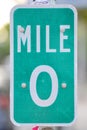 Mile Zero Sign in Key West, Florida Royalty Free Stock Photo