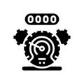 mileage rollback glyph icon vector illustration