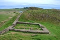 Milecastle 39 along Hadrians Wall, Northumberland National Park, Northern England, Great Britain Royalty Free Stock Photo