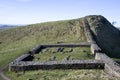 Milecastle on Hadrian`s Wall, Northumberland