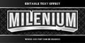 milenium editable text effect style Royalty Free Stock Photo