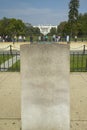 0 Milepost near White House in Washington D.C., mileage marker for U.S. Roads Royalty Free Stock Photo