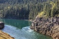 Miles canyon, in the Yukon river near Whitehorse Royalty Free Stock Photo