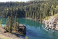 Miles canyon, in the Yukon river near Whitehorse Royalty Free Stock Photo