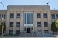 The Main Entrance to the Custer County Courthouse in Miles City, Montana, USA