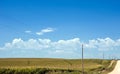 Miles of corn by a dirt road Royalty Free Stock Photo